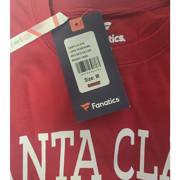 NEW SCU SANTA CLARA UNIVERSITY LONG SLEEVE RED T-SHIRT - M - Picture 3 of 8